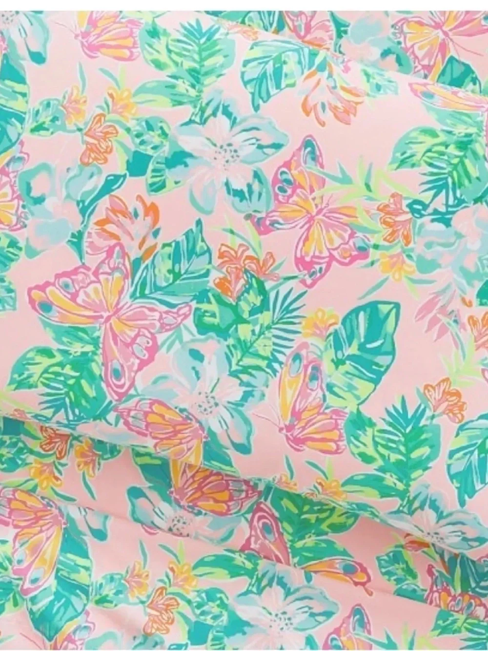 Pottery Barn Kids x Lilly Pulitzer blanket swaddle Isle Be Back cotton baby girl